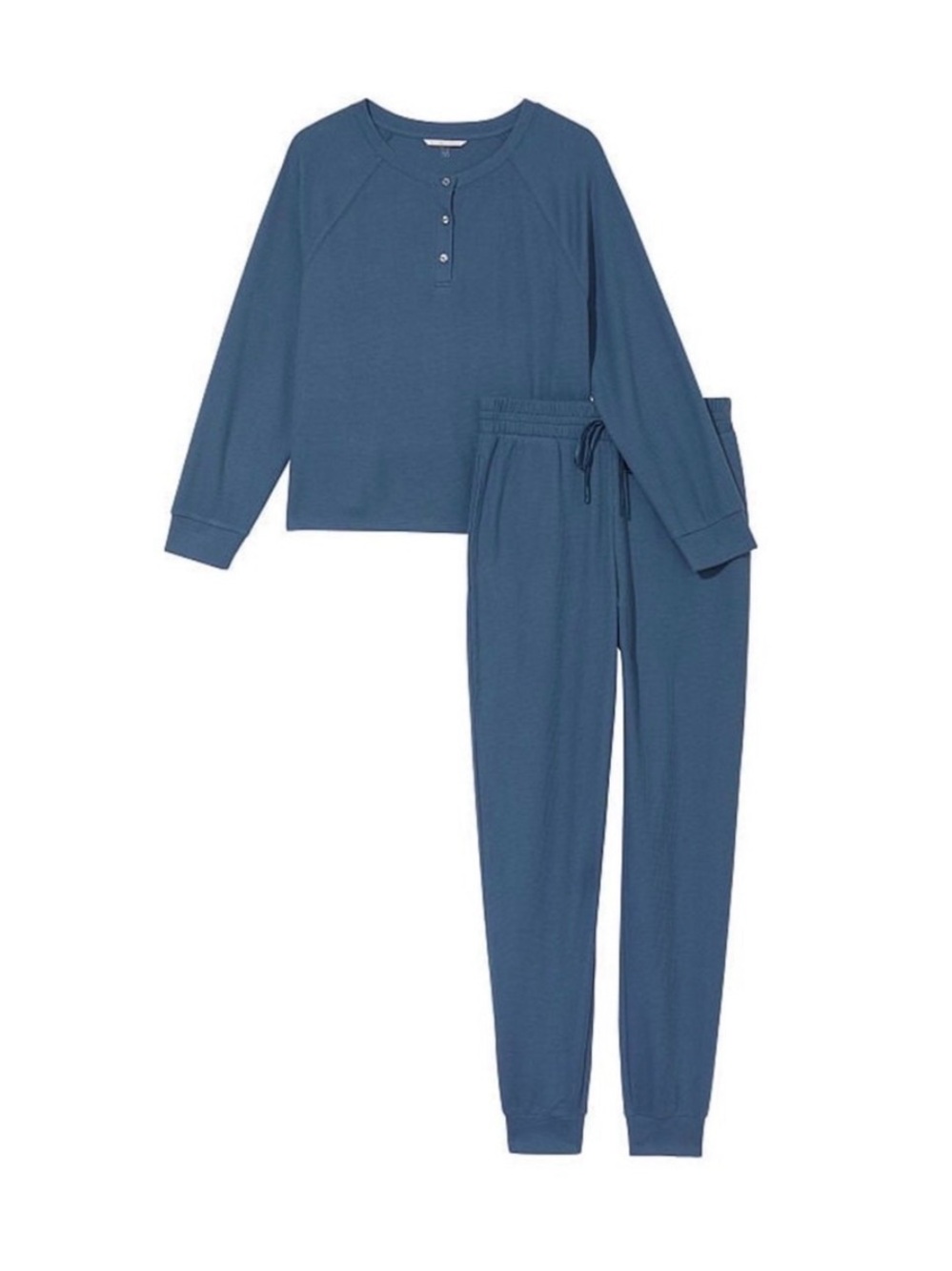 Victorias Secret 2 piece Henley Jogger Set - Blue great condition size M